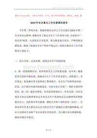 2019年安全重点工作自查情况报告.docx