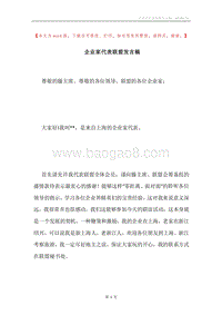 企业家代表联盟发言稿.docx