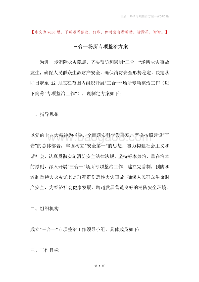 三合一场所专项整治方案.docx_第1页