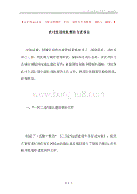 农村生活垃圾整治自查报告.docx