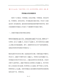 劳务输出状况调查报告.docx