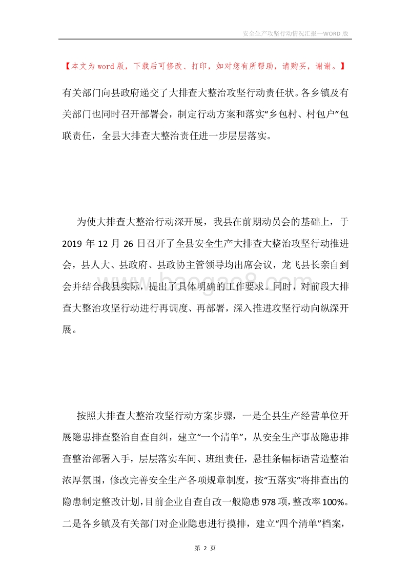 安全生产攻坚行动情况汇报.docx_第2页