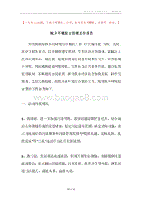 城乡环境综合治理工作报告.docx