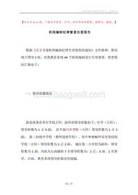 机构编制纪律督查自查报告.docx