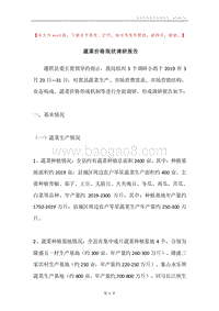 蔬菜价格现状调研报告.docx