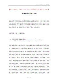 某镇乡统计局年末总结.docx