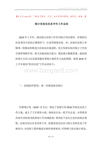 统计局依法治县半年工作总结.docx