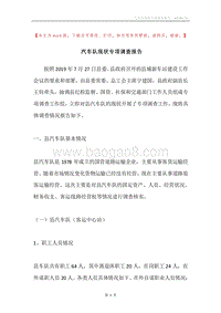 汽车队现状专项调查报告.docx