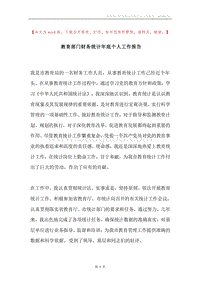 教育部门财务统计年底个人工作报告.docx