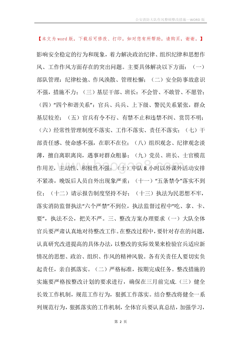 公安消防大队作风整顿整改措施.docx_第2页