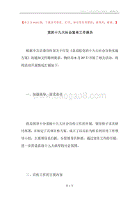 党的十九大社会宣传工作报告.docx