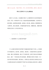审计人员学习十九大心得体会.docx