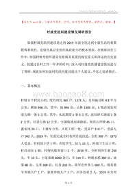 村级党组织建设情况调研报告.docx