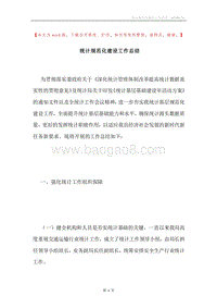 统计规范化建设工作总结.docx