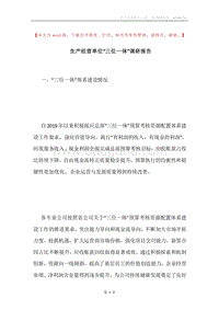 生产经营单位“三位一体”调研报告.docx