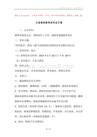 公益救助新闻发布会方案.docx