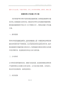 能源投资公司组建工作方案.docx