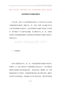 扶贫领域作风问题治理报告.docx