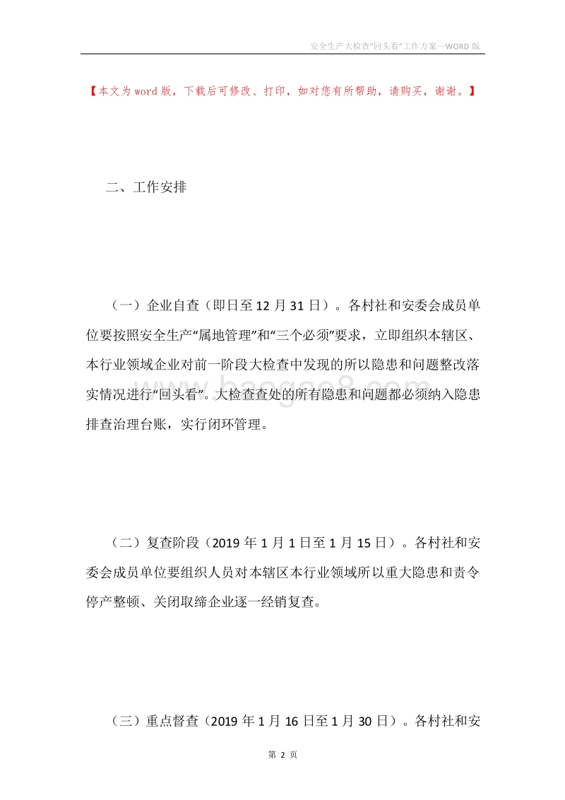 安全生产大检查“回头看”工作方案.docx_第2页