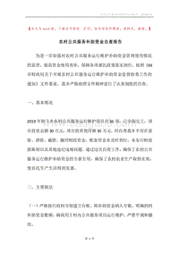 农村公共服务补助资金自查报告.docx