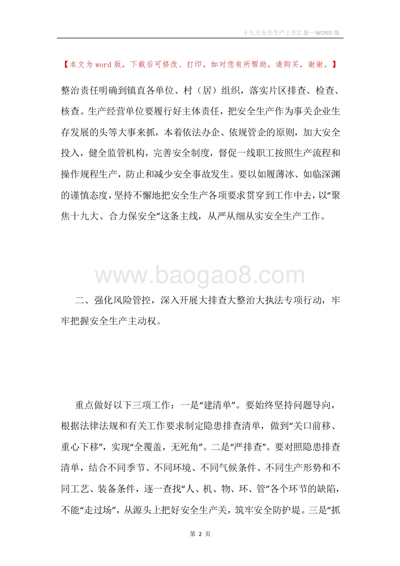 十九大安全生产工作汇报.docx_第2页