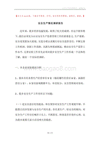 安全生产情况调研报告.docx