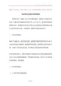 农业项目自查自纠材料报告.docx