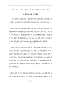 双联行动实施工作报告.docx