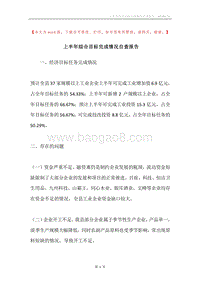 上半年综合目标完成情况自查报告.docx
