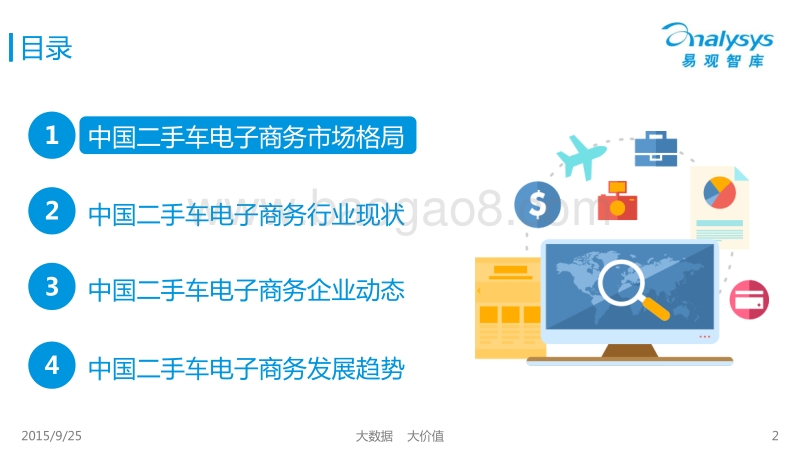 2015年上半年中国二手车电子商务市场盘点专题研究报告.pdf_第2页