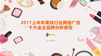 2017上半年美妆行业网络广告十大金主品牌分析报告.pdf