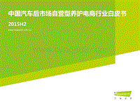 2015年H2中国汽车后市场自营型养护电商行业白皮书.pdf