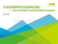 2016年中国汽车后市场互联网养护行业白皮书.pdf