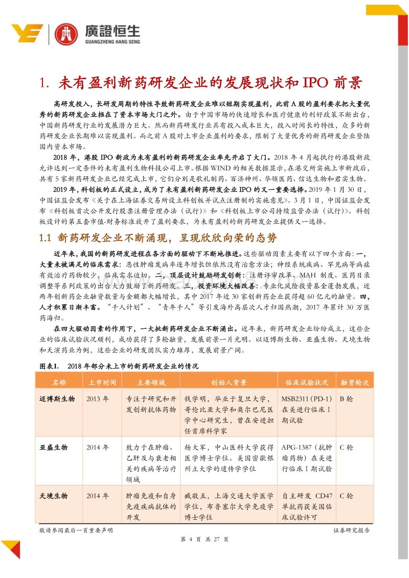 未有盈利新药研发企业上市地点选择：科创板or境外？.pdf_第4页