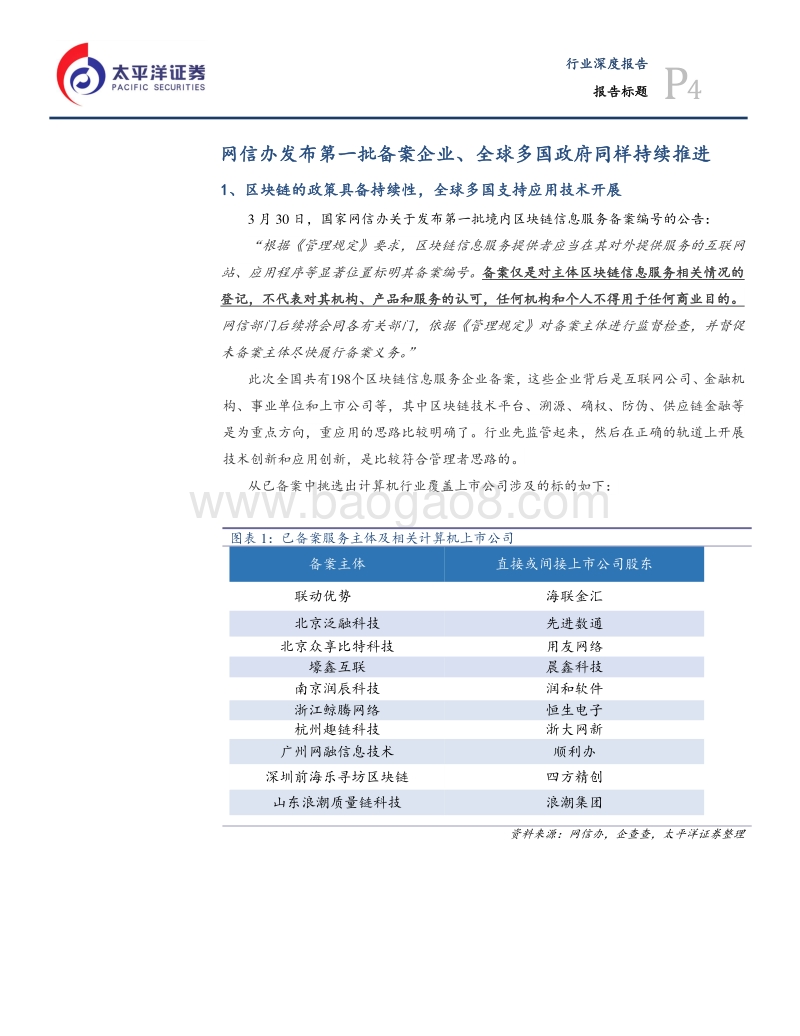 信息技术行业深度报告：区块链企业备案推进，产业应用日新月异.pdf_第4页