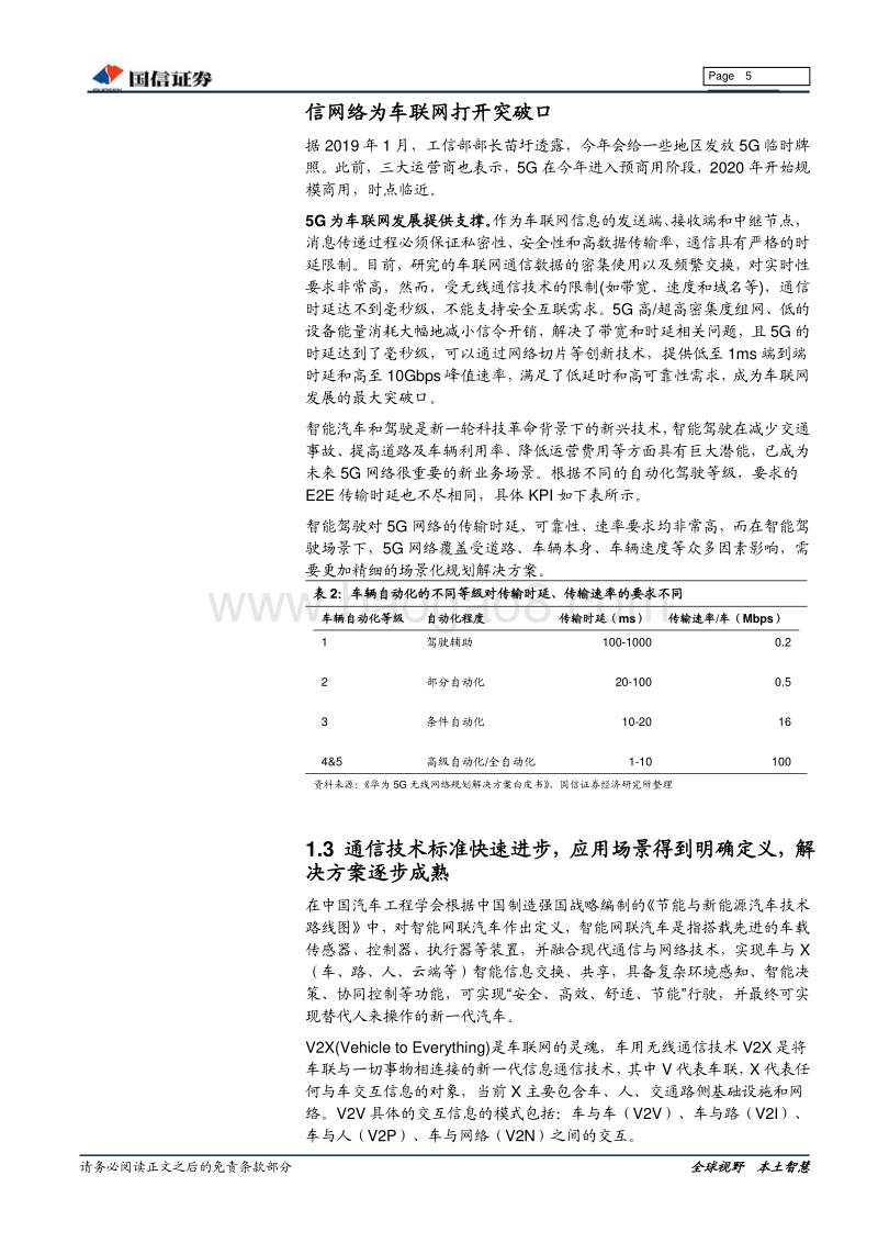 车联网专题报告：车联网将成5G应用先驱，把握确定性产业链机遇.pdf_第5页