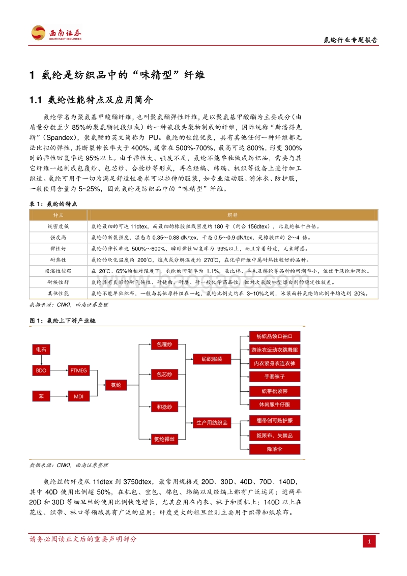 氨纶行业专题报告：行业集中度提升，龙头企业优势明显.pdf_第5页