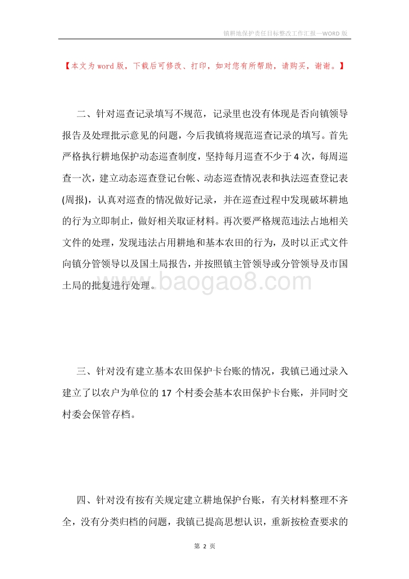 镇耕地保护责任目标整改工作汇报.docx_第2页