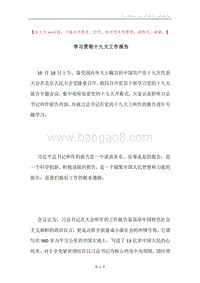 学习贯彻十九大工作报告.docx