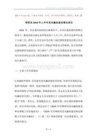 物资局2019年上半年党风廉政建设情况报告.docx