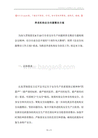 养老机构安全问题整治方案.docx