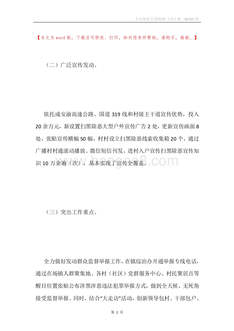 扎实推进“扫黑除恶”工作汇报.docx_第2页