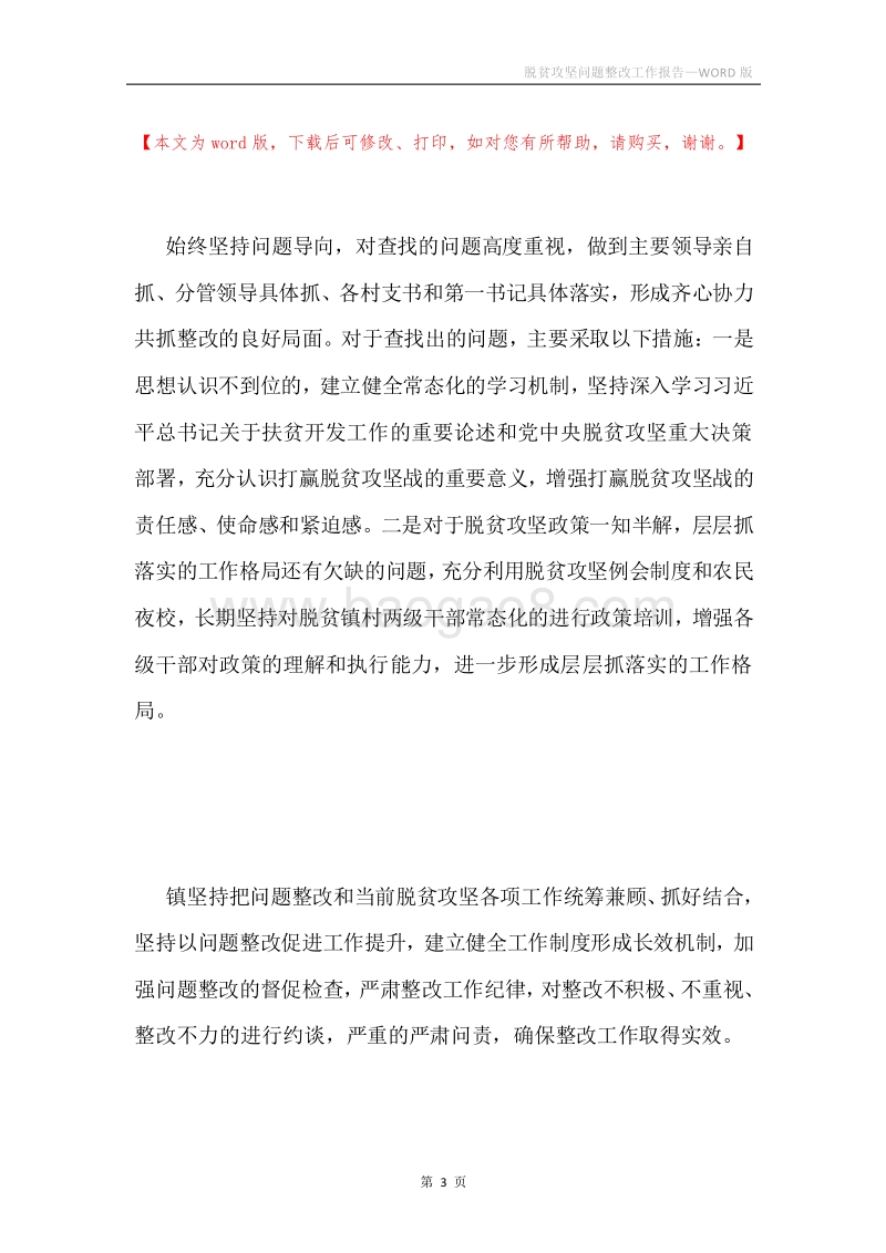 脱贫攻坚问题整改工作报告.docx_第3页