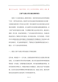 工商产业重点项目建设调研报告.docx
