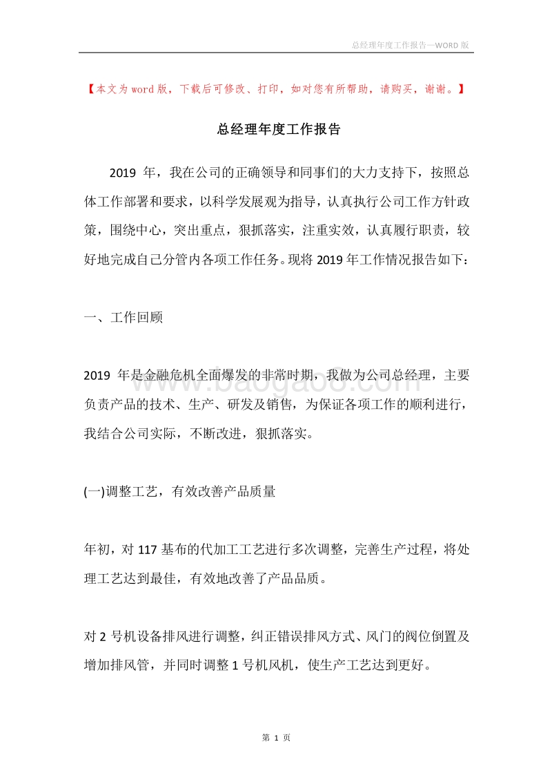 总经理年度工作报告.docx_第1页