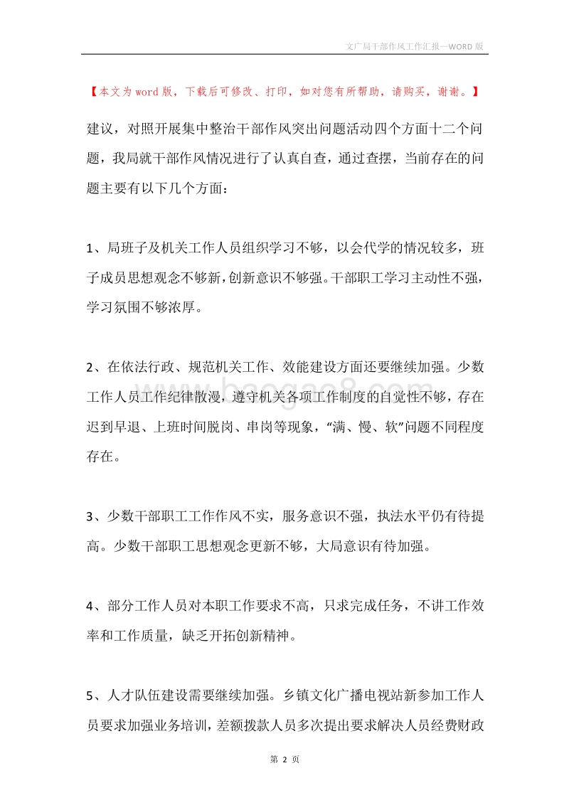 文广局干部作风工作汇报.docx_第2页