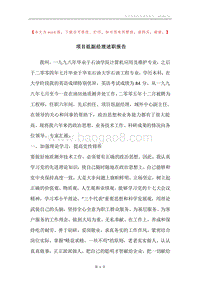 项目组副经理述职报告.docx