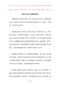 镇电力安全自查整改报告.docx