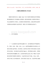 乡镇林业精准扶贫工作总结.docx