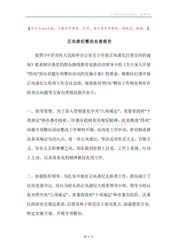 正风肃纪整治自查报告.docx